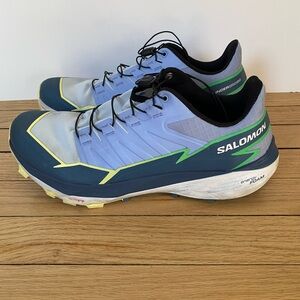 Salomon Thundercross Women’s 11 Gray Blue Athletic Trail Hiking Shoes #472979